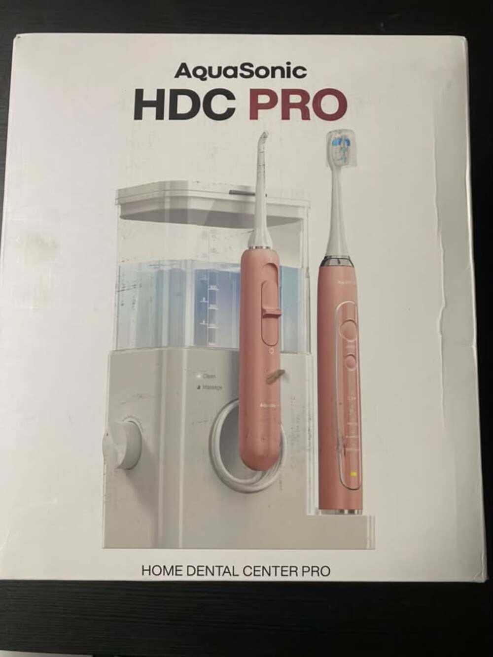 AquaSonic HDC Pro Home Dental Center Toothbrush & Water Flosser Combo Rose Gold